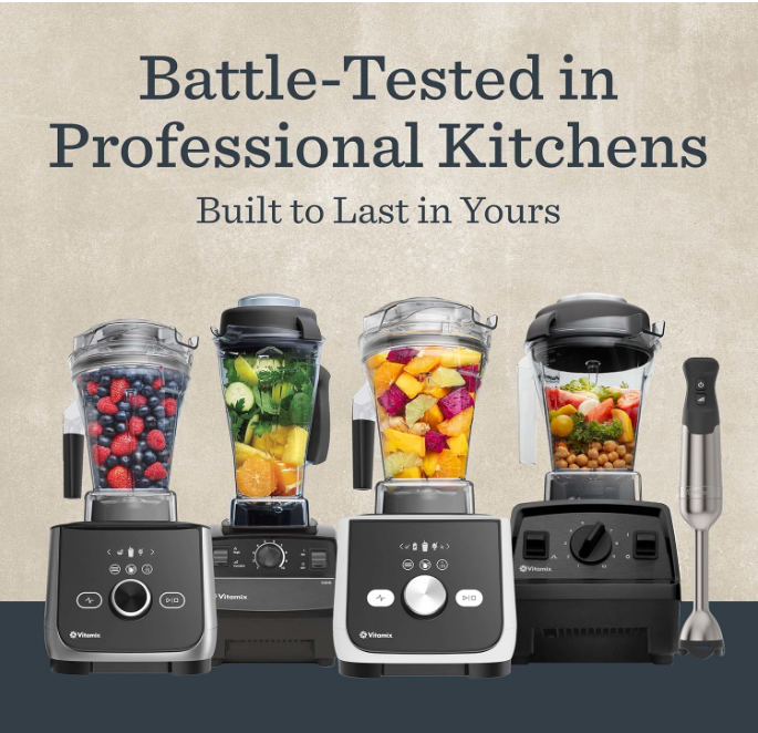 Battle-Tested in Professional Kitchens - Multiple Vitamix models showing professional usage